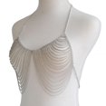 thumbnail image 3 of Bikini Accesorio Collar Cadenas Joyas con múltiples capas cuello halter Halter extraíble Longitud ajustable para verano Salvador Dali Sujetador de cadena de cuerpo de múltiples capas, 3 of 10