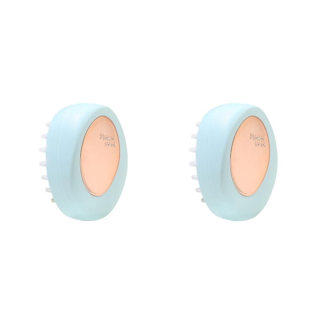 Minnieouse Masajeador de cuero cabelludo Cabezal de ducha antideslizante Cepillo de masaje para el cabello Cómodo azul Azul 2piezas Minnieouse CBP284600