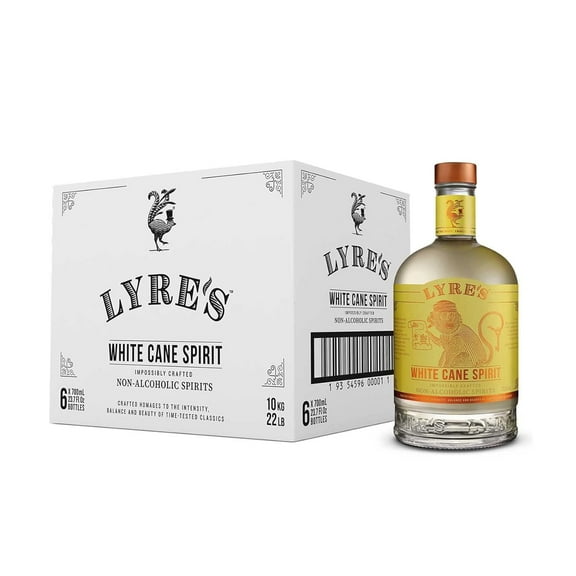 Lyre's White Cane - Non-Alcoholic Spirit, Case of 6, White Rum Style, Premium, 23.7 Fl Oz x 6