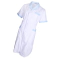 thumbnail image 3 of Laboratorio Almacén para proteger Científico alimentaria Industria Estudiante Enfermera Chaqueta azul, M METRO Colcomx Bata de laboratorio de cuerpo entero para mujer, 3 of 6
