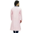 thumbnail image 5 of Atasi Men's Long Pink Kurta Dupion Indian Shirt Ethnic Tunic-XX-Large, 5 of 7