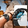 thumbnail image 6 of moogdieeo 3 in 1 Metal Case for Samsung Galaxy Watch Ultra/Ultra 2 Screen Protector 47mm, Stainless Steel Protective Bumper Face, Hard PC Back Cover and 9H Tempered Glass Film for 7 Ultra & 8 Ultra, 6 of 7