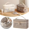 thumbnail image 2 of Divided cosmetic storage pouch for vacation Breathable mesh material ensures quick drying. Weekend Getaway, 2 of 5