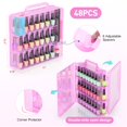 thumbnail image 3 of Estuche organizador de esmaltes de uñas Beloving para 48 botellas, color rosa, 3 of 6