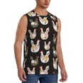 thumbnail image 2 of Fotbe Men's Flowe Rooster Print Men's Sleeveless Muscle Tank Tops Casual T-Shirts for Gym Workout Beach-X-Large, 2 of 8