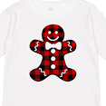 thumbnail image 4 of Inktastic Buffalo Plaid Gingerbread Man Boys or Girls Long Sleeve Toddler T-Shirt, 4 of 5