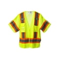 thumbnail image 1 of 10-Pack of Cordova VB3201FRXL Type R, Class III, Limited FR, 5-Point Breakaway Vest, Lime Mesh, Clear Radio Pocket/Badge Holder, Multiple Pockets, Dual Mic Tabs, Two-Tone Reflective Tape, X-Large, 1 of 4