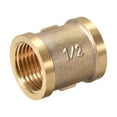 thumbnail image 1 of Acoplamiento de tuberías de latón 1/2 x 1/2 G hembra tono dorado 1 pieza, 1 of 2