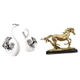thumbnail image 1 of Figuras de cisne para amantes, esculturas coleccionables, adornos artísticos, estatuas para sala de estar, muebles, decoración del hogar, escritorio,, 1 of 8