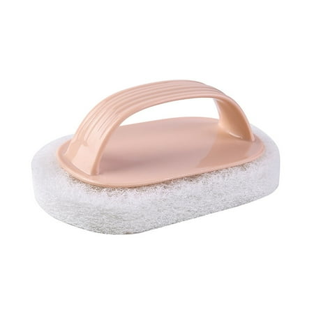 

Household Kitchen Tile Brush With Handle Kitchen Brush Pot Cleaning Brush Pink