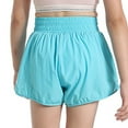 thumbnail image 6 of Ccpelsie Toddler Girl Shorts Casual Summer Elastic Waist Ruffle Hem Shorts Bottoms for Little Girls Big Girls(Sky Blue,4-5 Years), 6 of 6