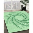 thumbnail image 3 of Ahgly Company Machine Washable Indoor Rectangle Transitional Mint Green Area Rugs, 3' x 5', 3 of 7