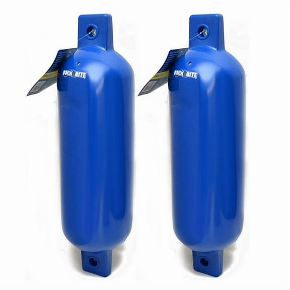 Dock Rite Boat Fenders 87182 | Blue Vinyl 20 x 5 1/2 Inch (Pair)