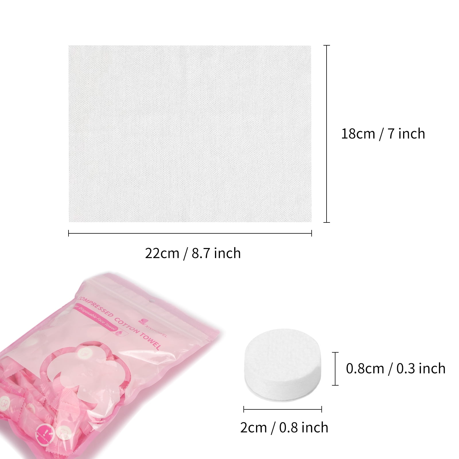 100pcs Aimisin Compressed Towel Tablet Thicker Face Magic Towel Baby Home  Travel