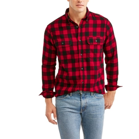 big and tall men's long sleeve flannel shirt - Walmart.com