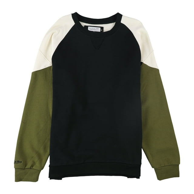 Mitchell & Ness Chandail Molletonné à Col Rond pour Hommes Trading Block, Multicolore, Grand