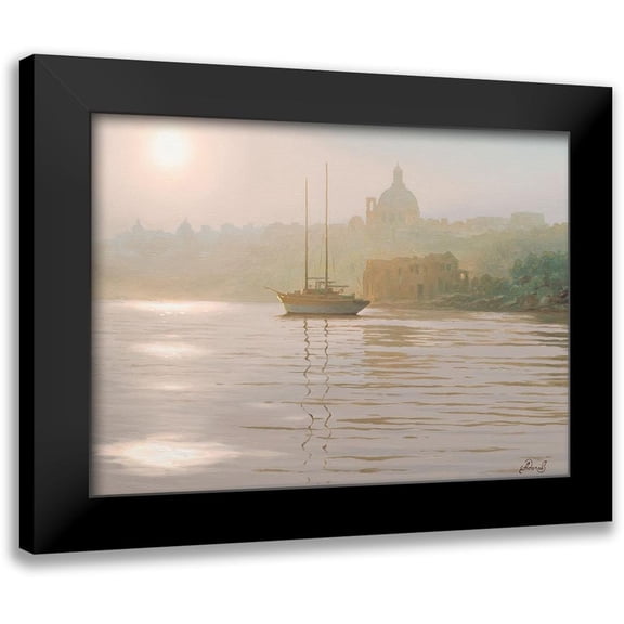 Adamov, Alexey 14x11 Black Modern Framed Museum Art Print Titled - Sunny Ray over the Sea