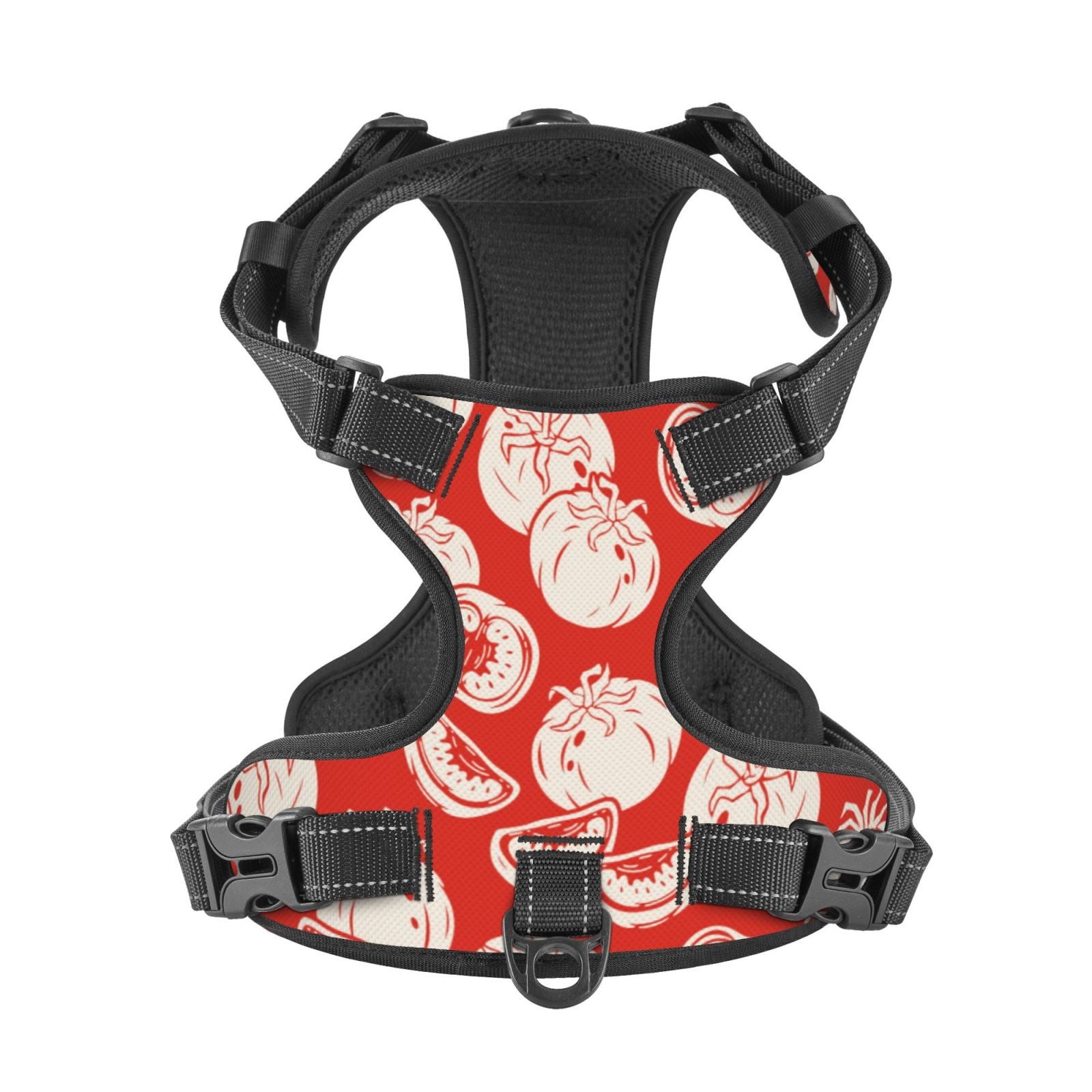 Kdxio Tomatoes Print No Pull Dog Harness Adjustable Reflective Oxford Easy Control Medium Large Dog Harness for Training and Everyday-X-Large
