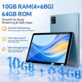 thumbnail image 3 of Digiland 10.1 Inch Octa-Core Processor Tablets for adult ,10GB RAM 64GB ROM 1TB Expand,6000mAh Battery,Wi-Fi,BT 5.0,Dual Camera,GMS,Blue, 3 of 8