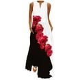 thumbnail image 1 of Robes d'Été pour Femmes Robe Maxi Sans Manches à Imprimé Col en V Robe de Soirée d'Été avec Poches, 1 of 4