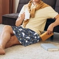 thumbnail image 3 of KLL Halloween A for Men's 1-Pack Shorts,Sleep Pajama Shorts for Men Soft Pj Shorts Men's Pajama Bottoms Sleepwear -Medium, 3 of 7