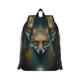 thumbnail image 3 of Xecao Vintage Pattern Fox for Canvas College Laptop Backpack, Durable Rucksack Travel Notebook Bag School Backpack Book Bag for Men Women, 3 of 8