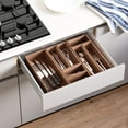 thumbnail image 5 of Seville Classics Acaicia Wood Premium Organizer Storage Bins for Kitchen Silverware, Pantry, Closet, Office Desk, Pens, Utensils, Makeup, K Cup, Acacia Wood, Bin Set (10 Piece), 5 of 5