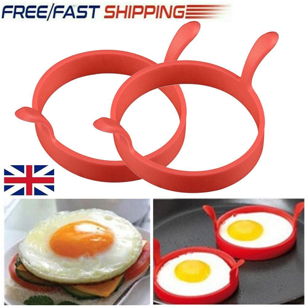 Pancake Molding Rings 4-Pack Stainless Steel Egg Rings - Non-Stick Egg Poacher Molds For Perfect Round Eggs & Pancakes Egg Poachers Near Me - Foto 5