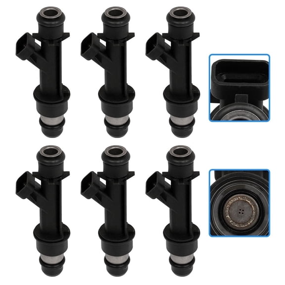 AUTOMUTO 171146145 Upgrade Injectors Nozzles Fuel Injector Set fit for 05-07 for Buick for Rainier, 04-07 for Chevrolet for Colorado, 05-07 for GMC for Envoy, 06-07 for Hummer for H3, 6pcs 4 Holes