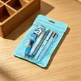 thumbnail image 5 of 6 Piece Multifunctional Stationery Set For Office, Includes Gel Pen Highlighter Mechanical Pencil And Eraser, Compact Desk Kit, Blue (Multicolor, 20*12), 5 of 5