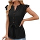 thumbnail image 3 of Fiudx Ofertas Flash Del Día Tops con Estampado de Moda para Mujer, Blusa de Manga Corta, Camisetas Divertidas con Cuello Redondo, 3 of 4