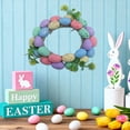 thumbnail image 6 of YingYouFu Easter Egg Wreath Multicolor Rattan Egg Wreath Colorful Foam Eggs Spring Wreath for Front Door Wall Window Festival Party Supply, 6 of 9