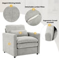thumbnail image 4 of Leumius 31.9" Cozy Upholstered Armchair Oversized Comfy Cloud Sofa Double Cushion Single Sofa Plush Cushion Armchair for Living Room, Bedroom Light Grey, 4 of 9