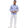 thumbnail image 4 of GENTS BLISS Men Dress Shirts Long Sleeve Stripe Shirts for Men Casual Business Button Down Men Shirts, 4 of 7