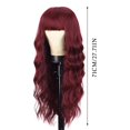 thumbnail image 3 of AYA Red Long Wig Heat Synthetic Fiber Wig Ladies With Curly Wig Suitable For Daily Party Use 27 Inches, 3 of 6