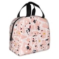 thumbnail image 3 of ZICANCN Insulated Lunch Bag for Women Men, Terrazzo Seamless Coral Pink Reusable Cute Lunch Bags for Picnic School Work Office, 3 of 8