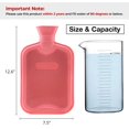 thumbnail image 4 of Botella de agua caliente HomeTop Premium Classic Rubber (roja), 4 of 7