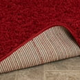 thumbnail image 3 of Ottomanson Fluffy Solid 2x5 Indoor Shag Runner Rug, 2' x 5', Red, 3 of 6