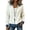 White, variant on Women's Corduroy Zip‑Up Jacket, Denim Contrast Collar, Cuffs & Hem, Long Sleeve Patchwork Casual Outerwear for Fall Winter, Relaxed Fit Coat for Daily Work Travel