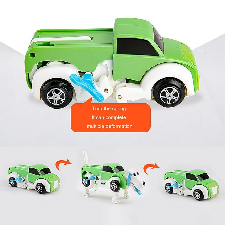 Transformation Wind Up Dog Toys Pull Back Deformation Car