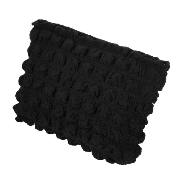 Vocoste Bubble Cloud Cosmetic Bag Zipper Checkered Makeup Bags Cute Large Capacity Makeup Pouch Black