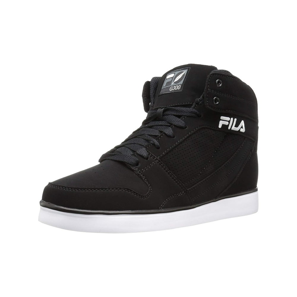 FILA - Fila Mens G300 Figueroa Classic Hi Top Leather Sneaker Black - Walmart.com - Walmart.com