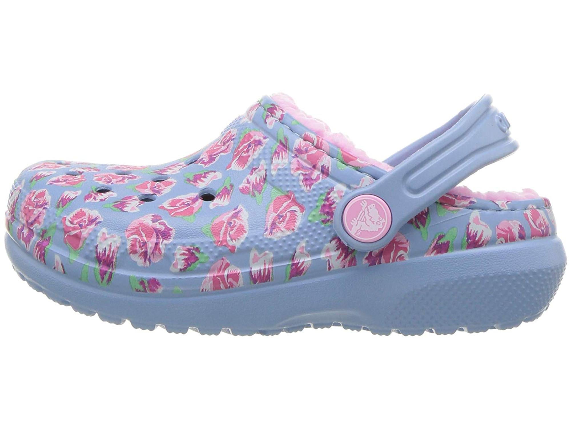 boys lined crocs