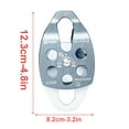 thumbnail image 2 of Portable Rope Pulley Smooth Rigging Climbing Accessory Locking Accessories Protective Quickdraw Rescue Remedy for Mountaineering Gray, 2 of 7