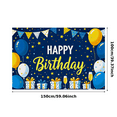 thumbnail image 3 of Blue Background Birthday Party Banner with Balloons Stars and Gifts Happy Birthday Decoration Backdrop for Photography Props Party Supplies and Celebration Events, 3 of 8