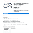 thumbnail image 2 of Rear Brake Shoe Set - Compatible with 2009 - 2010 Hummer H3T, 2 of 2