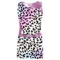 thumbnail image 4 of iiniim Girls Gymnastics Yoga Dance Sport Sets Print Leotard with Shorts Dancewear Size 4-16 Leopard Colorful 6, 4 of 7