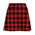 thumbnail image 5 of Classic Plaid Skirt Red And Black Vintage Mini Skirts Summer High Waist Pattern Street Sty, 5 of 7