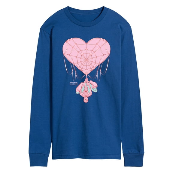 Marvel Spider-Man - Valentine Heart Web - Men's Long Sleeve Graphic T-Shirt