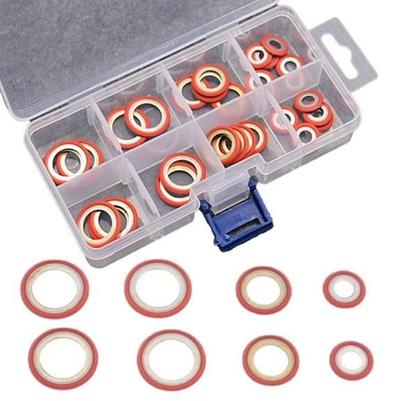 30Pcs Car Ac Gasket Assortment Air Conditioning Compressor Port Seal Washer Kit Car Auto Repair Tools